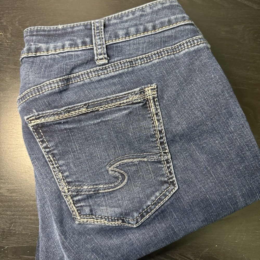 Silver Suki Slim Boot Jeans Womens 36x31‎ Fit 35x27 High Rise Medium Wash Denim